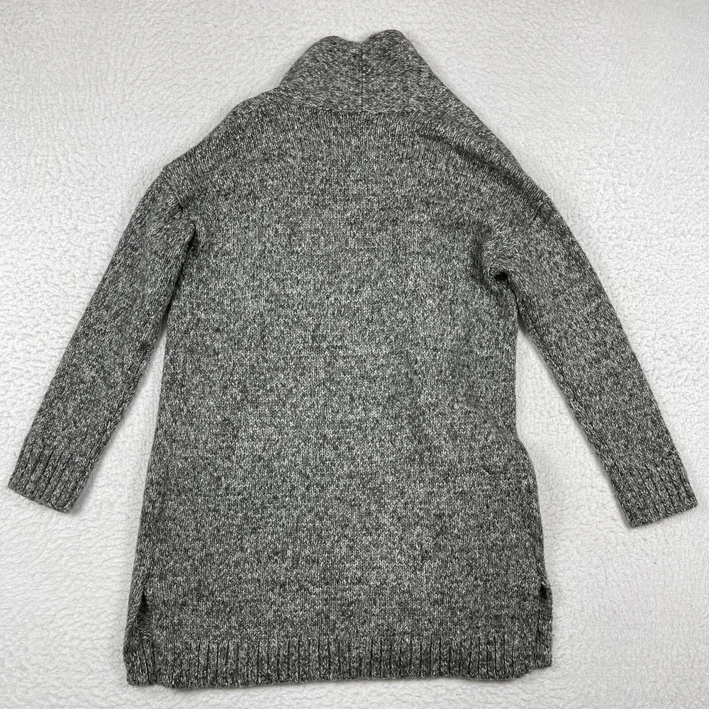 Abercrombie & Fitch Cardigan Womens‎ Medium Gray Marled Shawl Collar Open Front